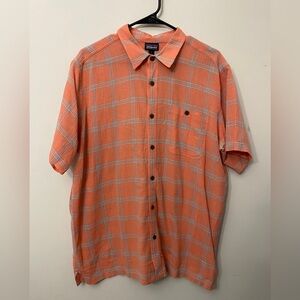 Patagonia Men's Orange Checkered Shirt